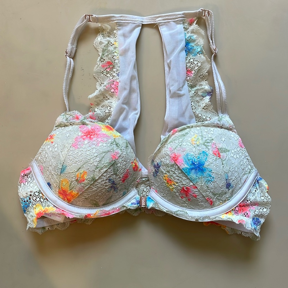 Colorful Victoria’s Secret Date Push-Up Front Closure Bra